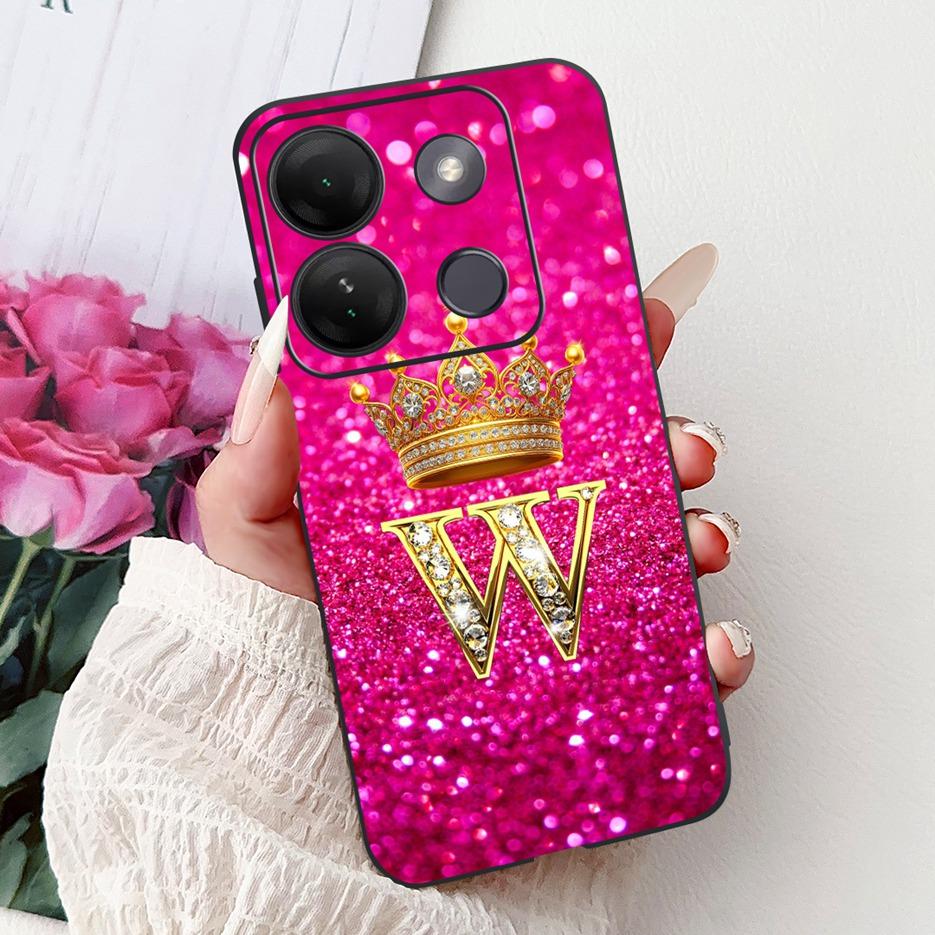 For Infinix Smart 7 HD Case X6516 Luxury Letters Cover Soft Silicone Phone Case For Infinix Smart 7 Plus Smart7 X6515 X6517 Bags