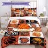 Basketball Theme Customize Your Name Bedding Set Breathable Duvet Cover With Pillowcases Decorative Bed Linen For Bedroom Home Decoration Birthday Gif