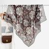Atmosphere Blue Cashew Flower Silk Scarf 91 Series Neck Large Square Scarf Women's Scarf Seaside Baotou Scarf Sunscreen Shawl
