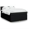 VidaXL Slatted Bed Base with Mattress Black 140x190 Cm Fabric 3287460