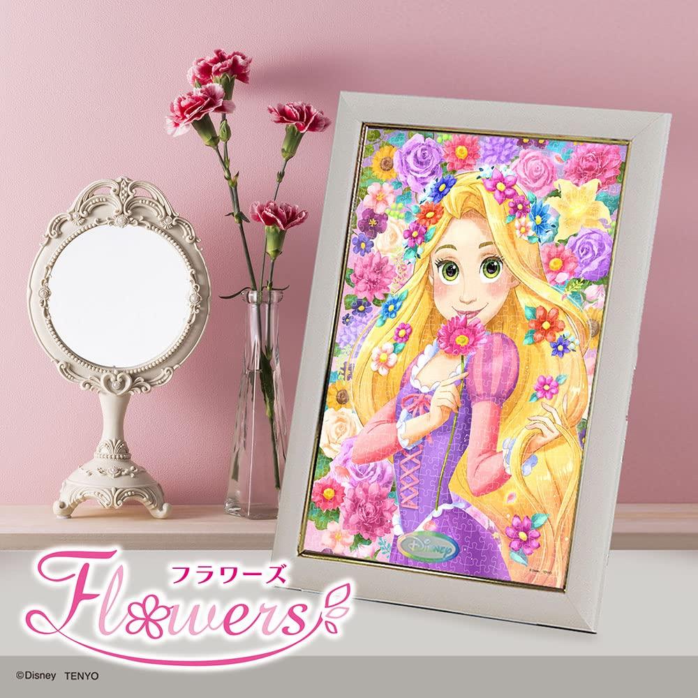 Tenyo Puzzle der Gyutto-Serie, 500 Teile, reinweiß, Disney Rapunzel auf dem Turm, Blumenkrone, Geschenkservicekarte enthalten [Made in Japan] (25 x 36 cm)