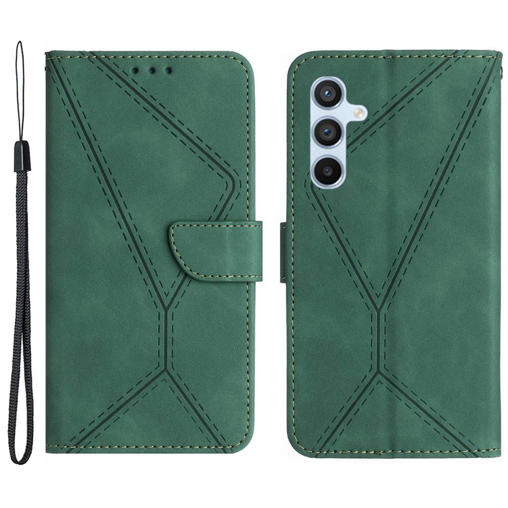 HT05 For Samsung Galaxy S24 FE Case Leather Magnetic Clasp Wallet Flip Phone Cover