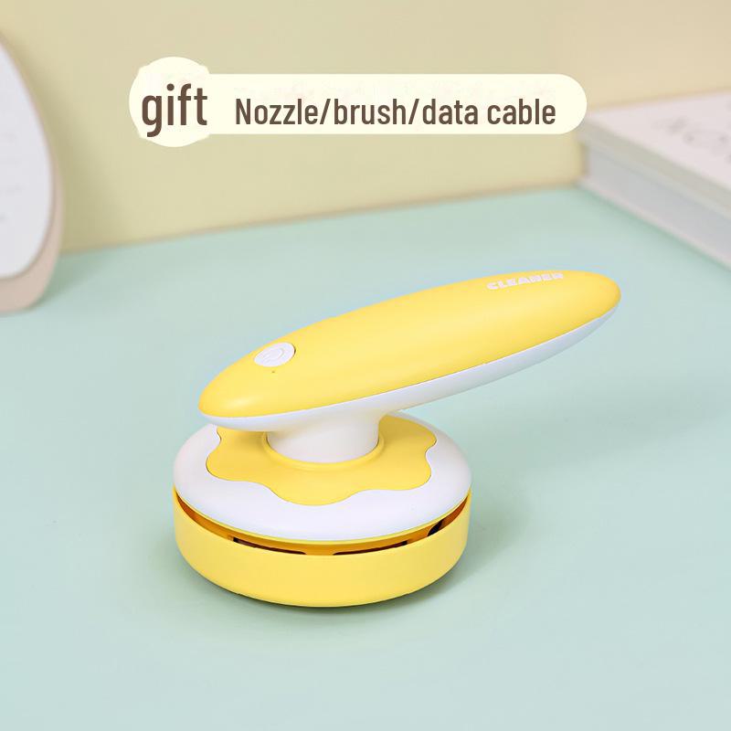

Портативный беспроводной мини-пылесос для рабочего стола и очистки клавиатуры 138*87*77mm жёлтый