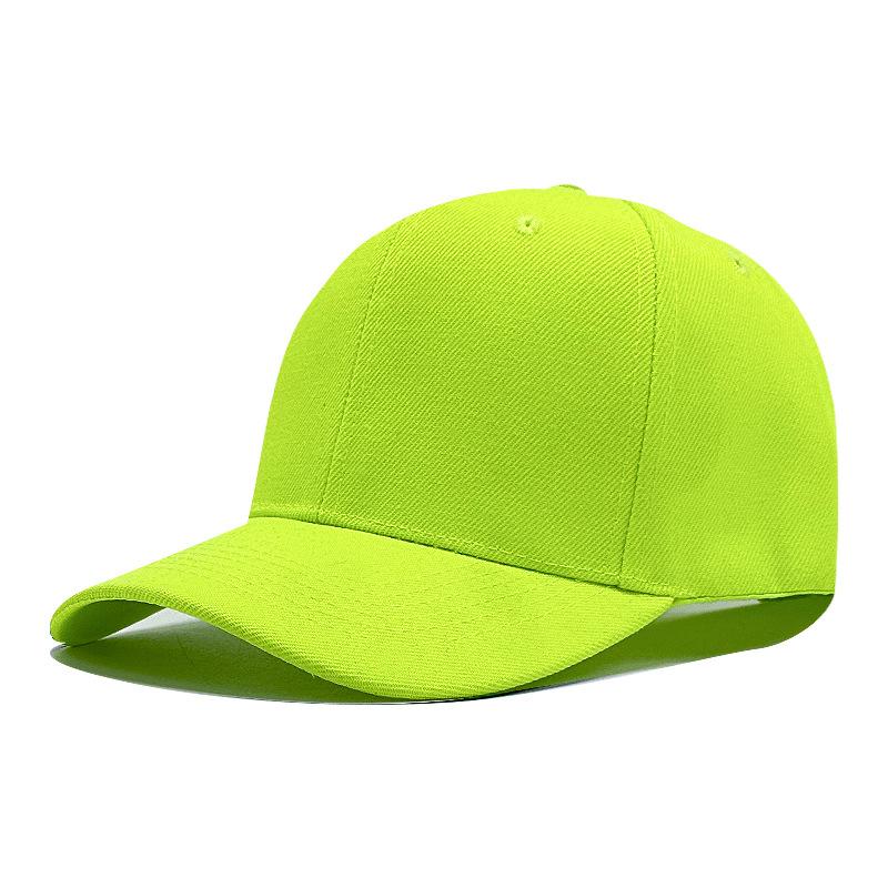 Solid color hardtop baseball cap acrylic hat hot selling versatile cap sun hat printing