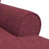 Red Wine Colored Fabric Chaise Lounge with Rocker and Cushions (3 Pcs)