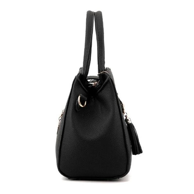 Luxury Brand Women Bag Top-Handle Bags Fashion Shoulder Messenger Bags Pu Leather Handbag Ladies Tassel Travel Quality