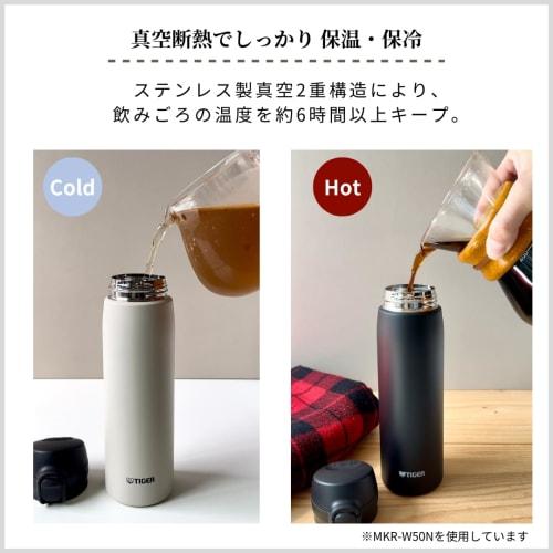 [Dishwasher safe/Integrated packing model] Tiger thermos water bottle 600ml One-push stainless steel bottle Easy-to-drink design The lid and packing a