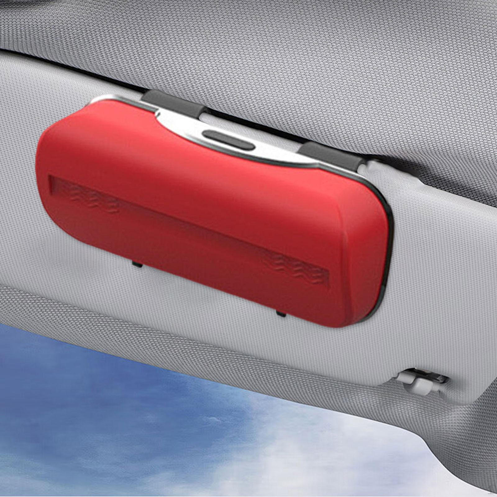 

Держатель для солнцезащитных очков для козырька автомобиля, коробка, экономия места, удобный, для хранения очков, мужской, женский красный