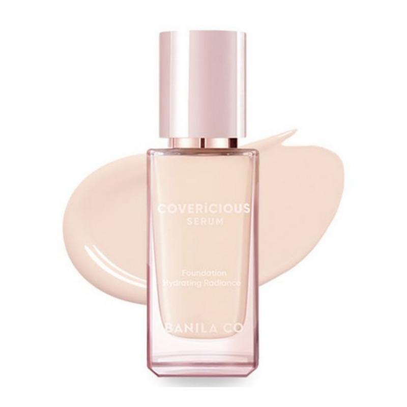 BANILA CO Covericious Serum Foundation 30mL – Lightweight Glow Finish Liquid Foundation, 5 Shades