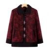 Women's Autumn and Winter Coat Fleece Thickened Old Lady Clothes Lapel Winter Cardigan Top