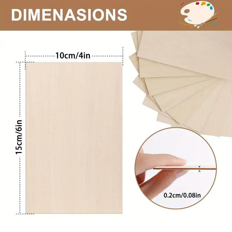 24Pcs Boxwood Sheets Basswood For Laser Cutting And Engraving,For Crafts, Diy Ornaments Model, Wood Burning
