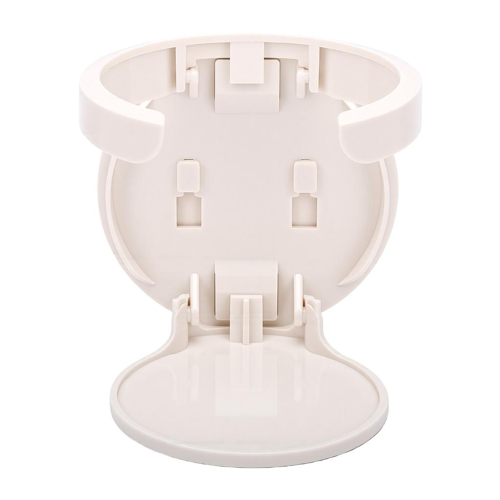 Wall Mount Cup Holder Space Saving Spill Proof Foldable Cup Holder with Adhesive Patch for Cups Mugs Bottles White