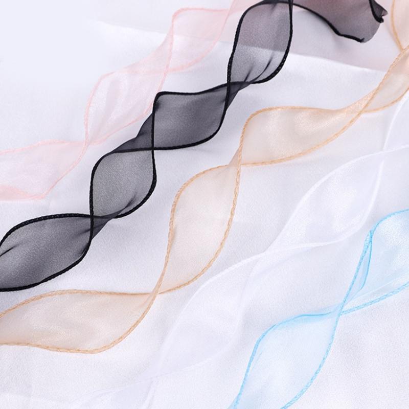 10Yards Organza Solid Color Ribbon 4Cm Wavy Edge Ribbon For For Flower Bouquet Gifts Packaging Party Decorations Diy