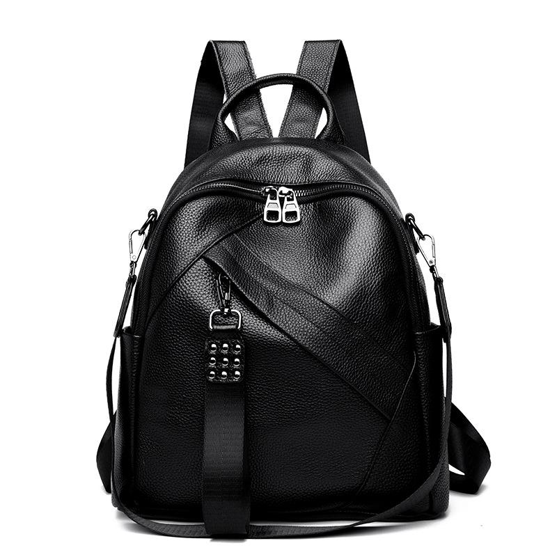 Leather backpack new fashion casual first layer cowhide backpack college style bag