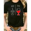 Women's Summer Short Sleeve Crew Neck T-Shirt - Casual Opaque Top with Front & Back Graphic Prints Suitable for Summer & Spring