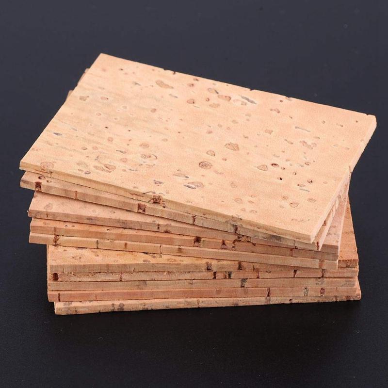 3PCS 60*40*2mm Natural Saxophone Cork Sheet Neck Joint Board Suitable for Alto/Soprano/Tenor Sax