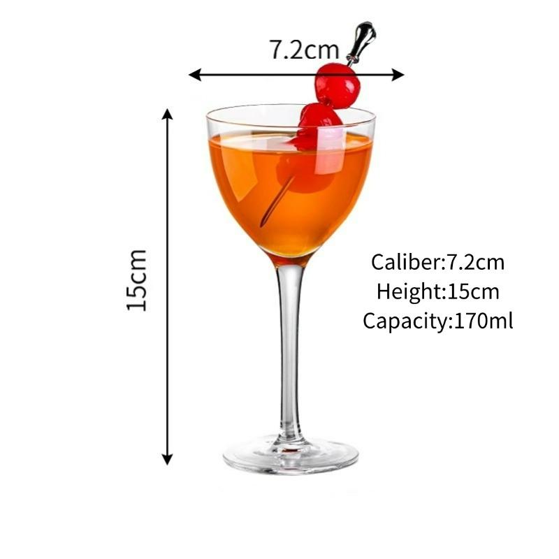 Transparent Cocktail Glasses Cups,Simple Glass Goblet,Classic Champagne Martini Glass Cup,Thin Wine Glasses Cup,Party Bar Tools