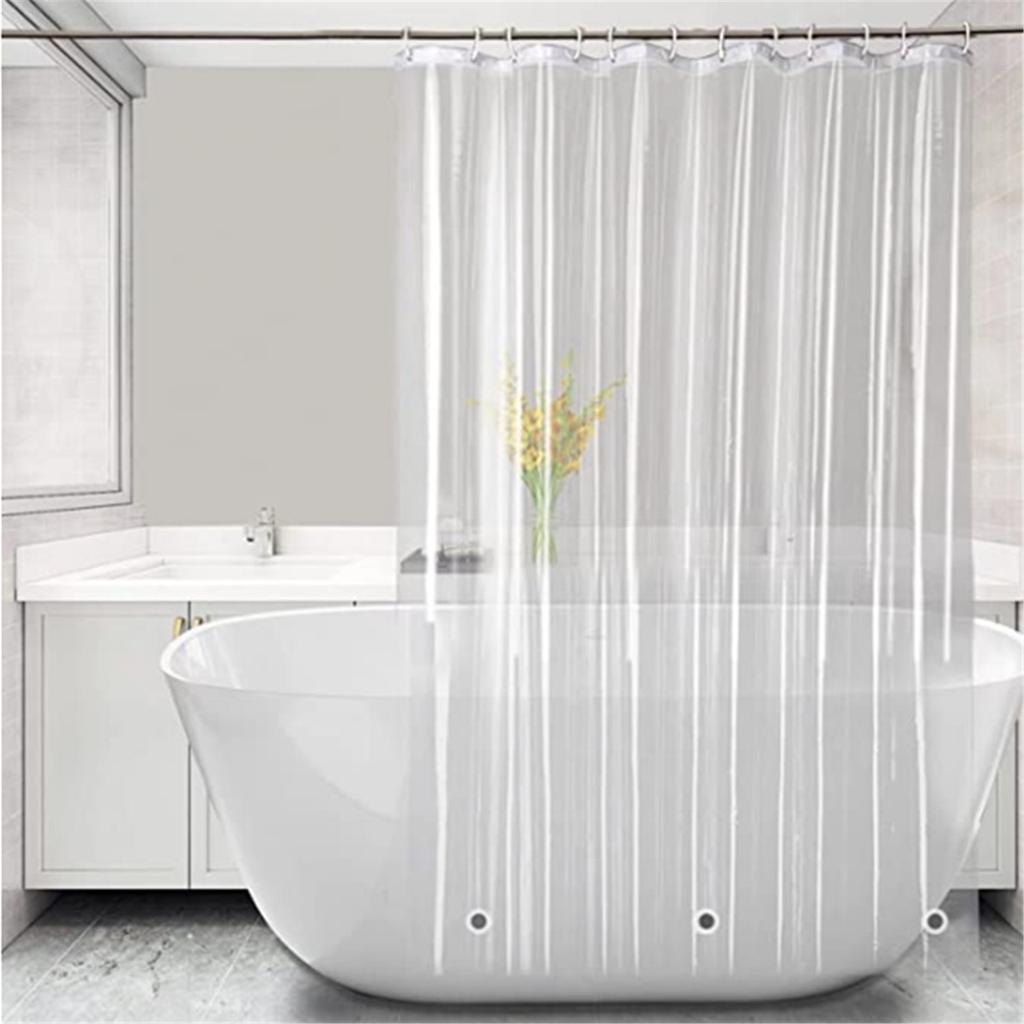 Buy 5G Shower Curtain With Heavy Duty Clear Stones And 12 Grommet Holes