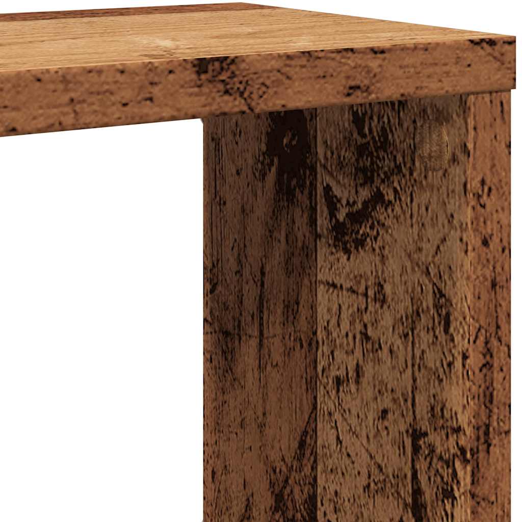 Cube Wall Shelves 2 pcs Rustic Wood Look 60 x 15 x 23 cm Engineered Wood