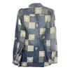 RRL Indigo X Blue Band Color Print Patchwork Shirt Tops M Indigo X blueUsed