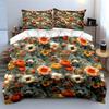 Floral Pattern Three-Piece Set Multiple Sizes Kid'S And Adults' Bedroom Exquisite 3Pc Bedding Set, Gift