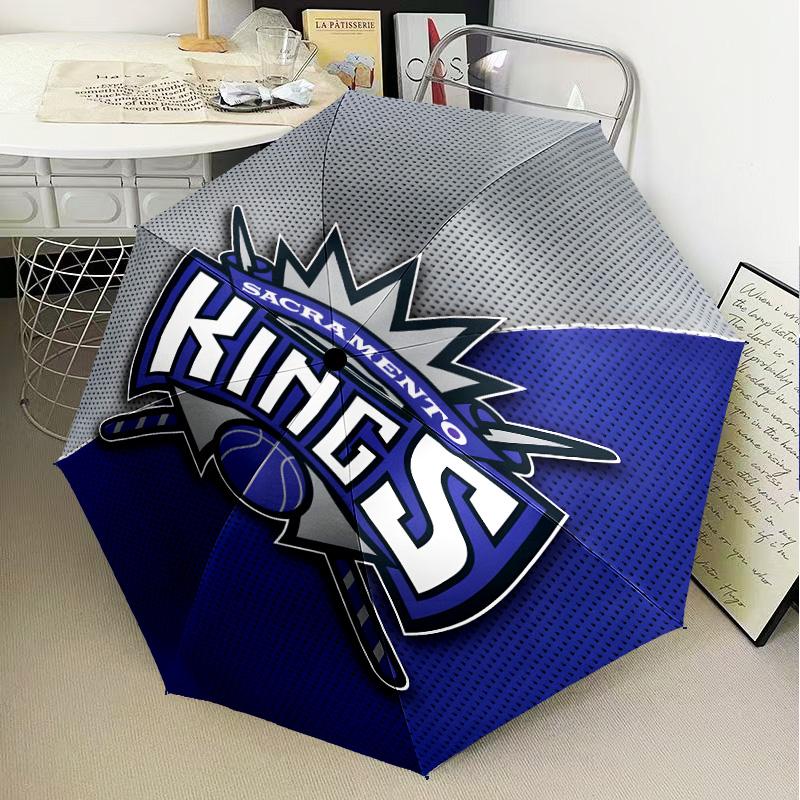 Sacramento Basketball Logo Umbrella Folding umbrella, automatic umbrella 8-Frame for Travel, camping Use Gift for Halloween Christmas