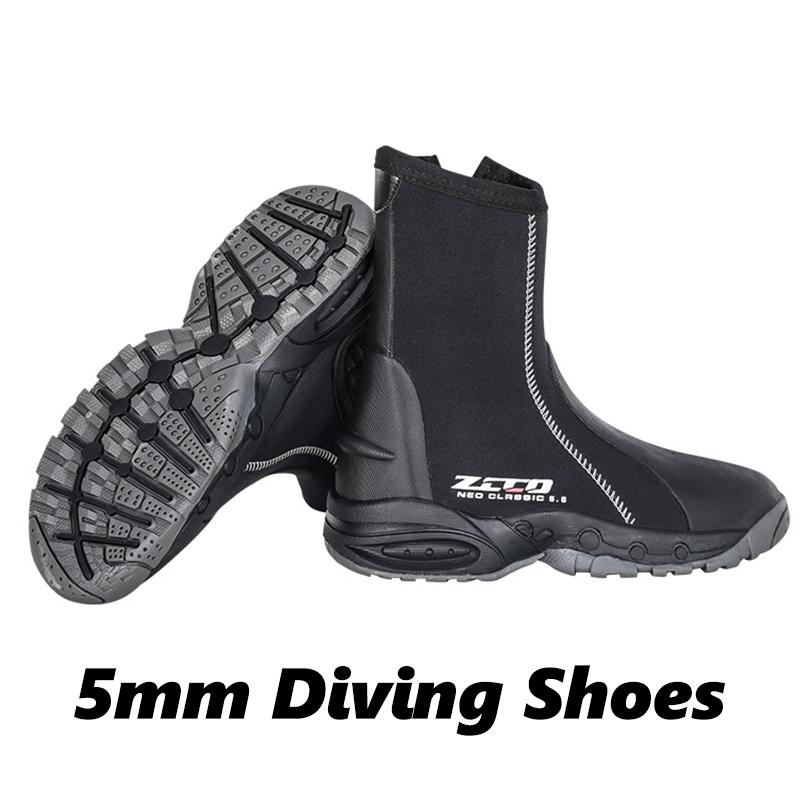 ZCCO 5MM Heren Zijrits Waterdicht Antislip Regenlaarzen Neopreen Duiklaarzen Antislip Zool Buitensport Watersportschoenen