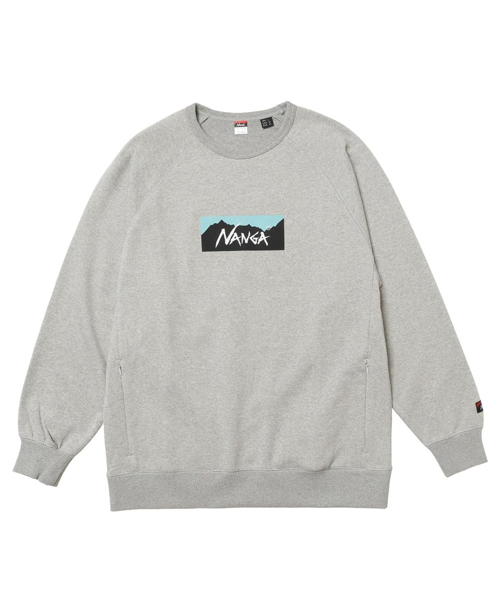 

NANGA ECO HYBRID BOX LOGO SWEATSHIRT (Color: L Gray, Size: M) for Men and Women