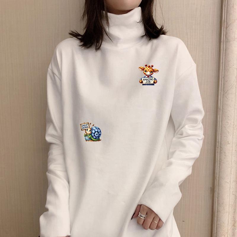 Cute Animal Set Patches On Clothes Stickers Heat Press Appliqued T-Shirt Diy Fabric Patches Back To School Season