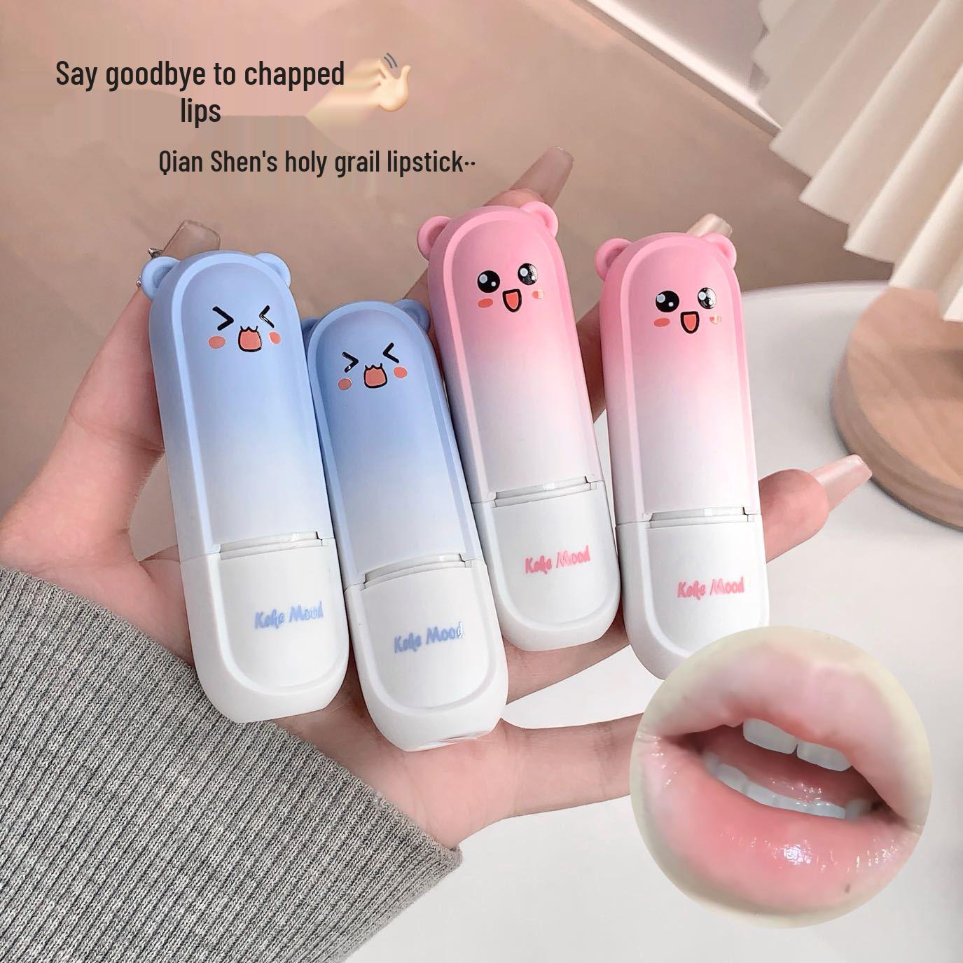 

KEKEMOOD Hydrating Lipstick: Soft, Shiny, Moisturizes, Non-Greasy, Prevents Dryness, Softens Cuticles, Cares for Lips. 02# Pink