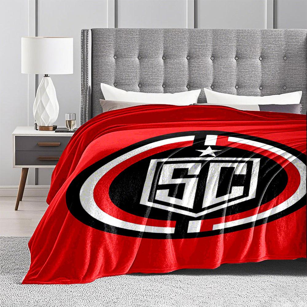 Red and Black SC Logo Blanket for All Seasons Blanket Lunch Break Throw Gift