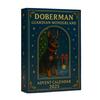 Doberman Guardian Wonderland Advent Calendar 2025 24-Day Countdown Box Acrylic Mini Dog Themed Ornaments Holiday Decoration Gift for Dog Lovers
