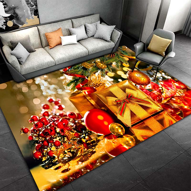 Weihnachtsdekorationen, Teppich für Wohnzimmer, Heimdekoration, Sofa, Tisch, großer Teppich, Schlafzimmer, Eingang, Fußmatte, Badezimmer, rutschfeste Matte