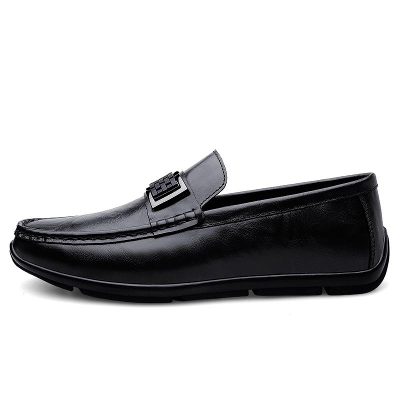 

Fashion Autumn Winter Genuine Leather Men s Formal Business Office Leather Shoes Texture Handmade Soft Comfortable Casual Men s Shoes 38 чёрный