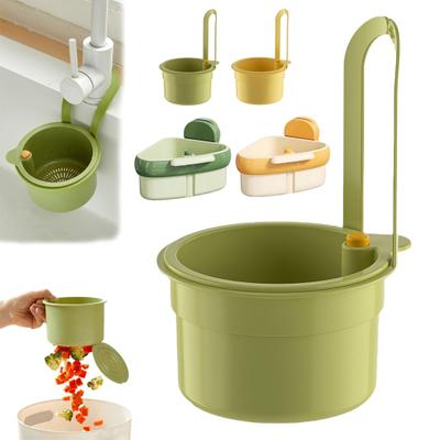 2Pcs Sink Drain Strainer Basket with Drain Hole Hanging Sink Corner Colander Triangle Sink Food Catcher Basket Kitchen Tool