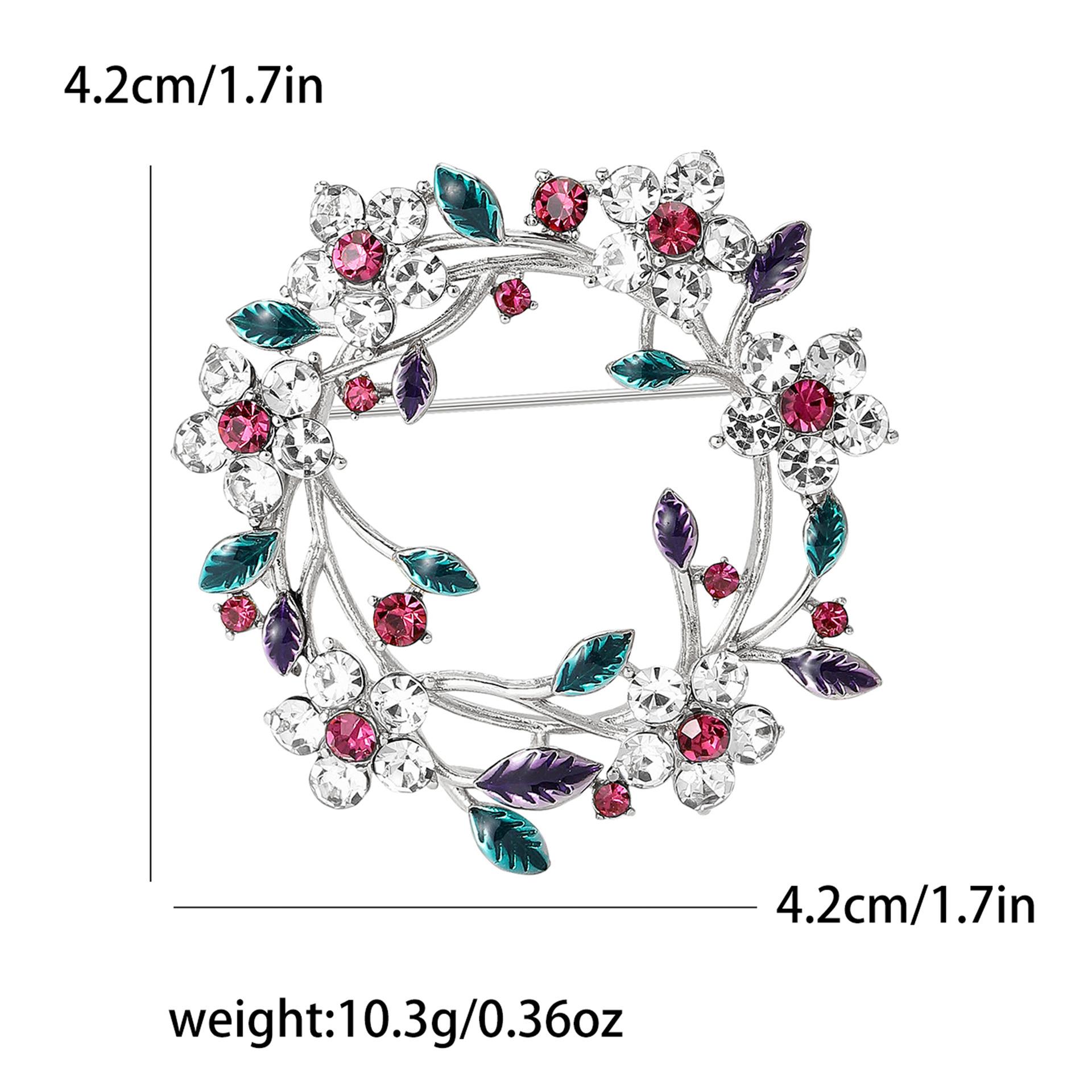 

Japanese And Korean Temperament Elegant Alloy Rhinestone Wreath Brooch Exquisite Women S Suit Cardigan Corsage Jewelry Pin