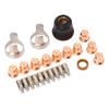 24Pcs Plasma Cutting Torch Tip Kit Consumables for IPT‑60 PT‑60 IPT‑40 Cutter Electrode Shield Cap Stand Off Swirl Ring