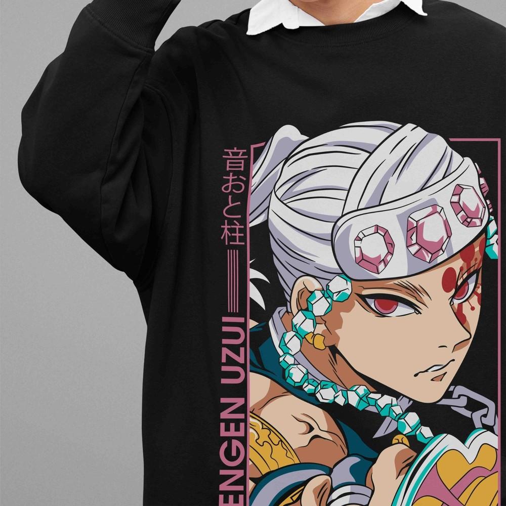 

Demon Slayer Sweatshirt Tengen Uzui Sweater KNY Tanjiro Zenitsu Daki Unisex Pull 3XL