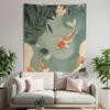 Koi Fish Tapestry with Japanese Zen Lotus Wall Decor – Serene Zen-Inspired Art, Perfect for Infusing Peace Into Home Styling