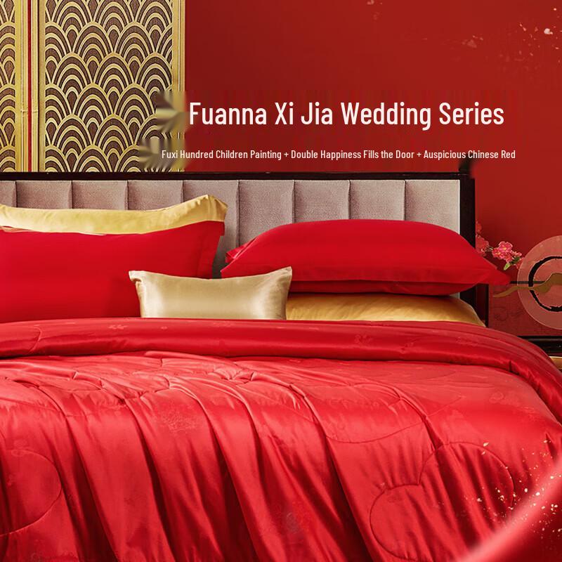 FUANNA Xi Jiangshan 100% Tussah Silk Jacquard All-Season Quilt