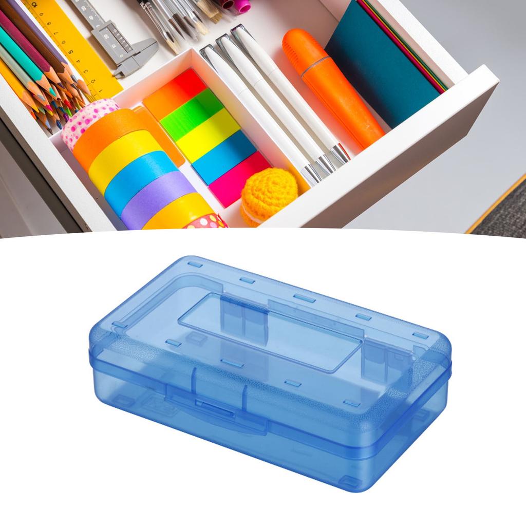 Kids Pencil Box Professional Art Student School Classroom Portable Plastic Pencil Case with Snap