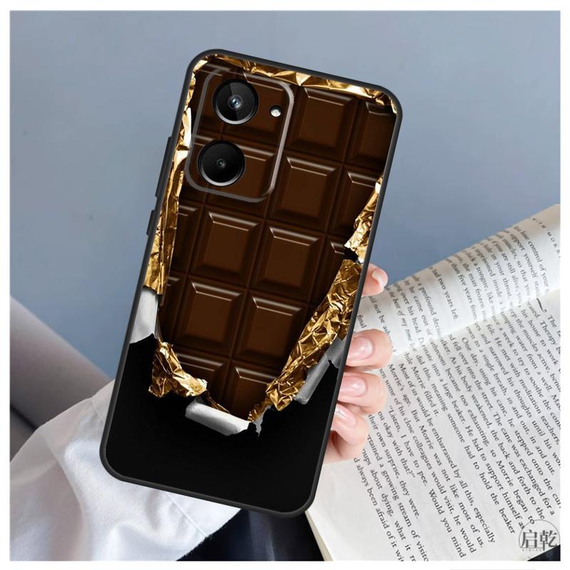 Chocolate Bar Case For Realme C51 C55 C53 C35 C33 C30 C67 C21Y C25s C15 9 10 11 12 Pro Plus GT Neo 5 Cover