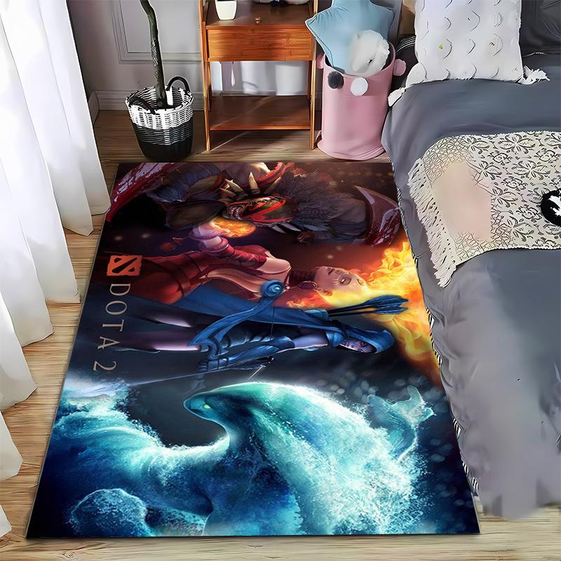 

Коврик с изображением сцены из игры Dota 2 с дизайном эпической битвы, подходит для использования в качестве противоскользящего игрового коврика для диванов в гостиной и спальне 40x60cm( 15x23in )