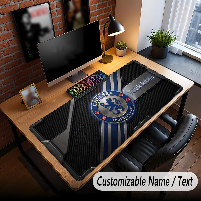 Large Mouse Pad Chelsea FC Print Custom Name Text Desk Mat for Office Gaming