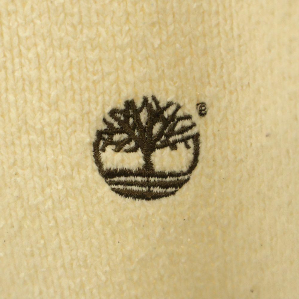 Timberland 90s Long Sleeve V Neck Sweater L White Knit Old Vintage Men's Used