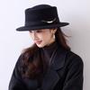 Retro British Style Fashion Hat Women's Autumn and Winter Elegant Woolen Jazz Hat French Hepburn Style Versatile Top Hat