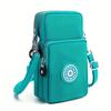 Portafoglio Sportivo, Borsa per Cellulare, Borsa a Spalla Multi Scomparto con Zip, Borsa a Mano, Portamonete, Portamonete Piccolo con Portachiavi Retrò, Borsa da Braccio per Esterno