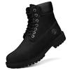 Boots Men High Top Boots Men's Leather Shoes Winter Fashion Plush Warm Shoes Outdoor Sneakers Lace Up Non-Slip Ankle Boots Male
