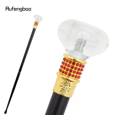 Transparante Bol Ronde Glazen Gouden Rode Legering Feeënstaf Wandelstok Staf Cosplay Bruiloft Verjaardagsfeest 92cm