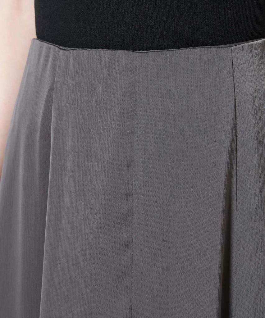 Nano Universe Satin Flare Maxi Skirt Be Paired with Other Small 023 Charcoal (Can Items) Women's 669-5230306